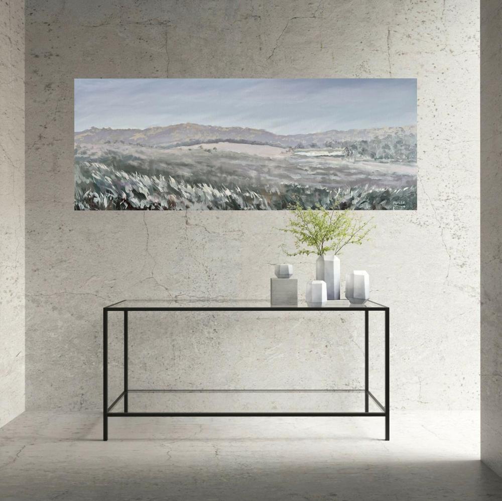 Hazy Winter Morn. Original hand-painted artwork by Meredith Howse.-by-Meredith Howse-original art-Gioia
