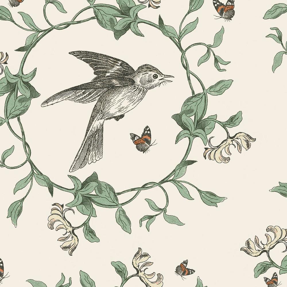 Honeybloom Bird Pattern III-wallpaper-eco-friendly-easy-removal-Wild Apple Portfolio-3