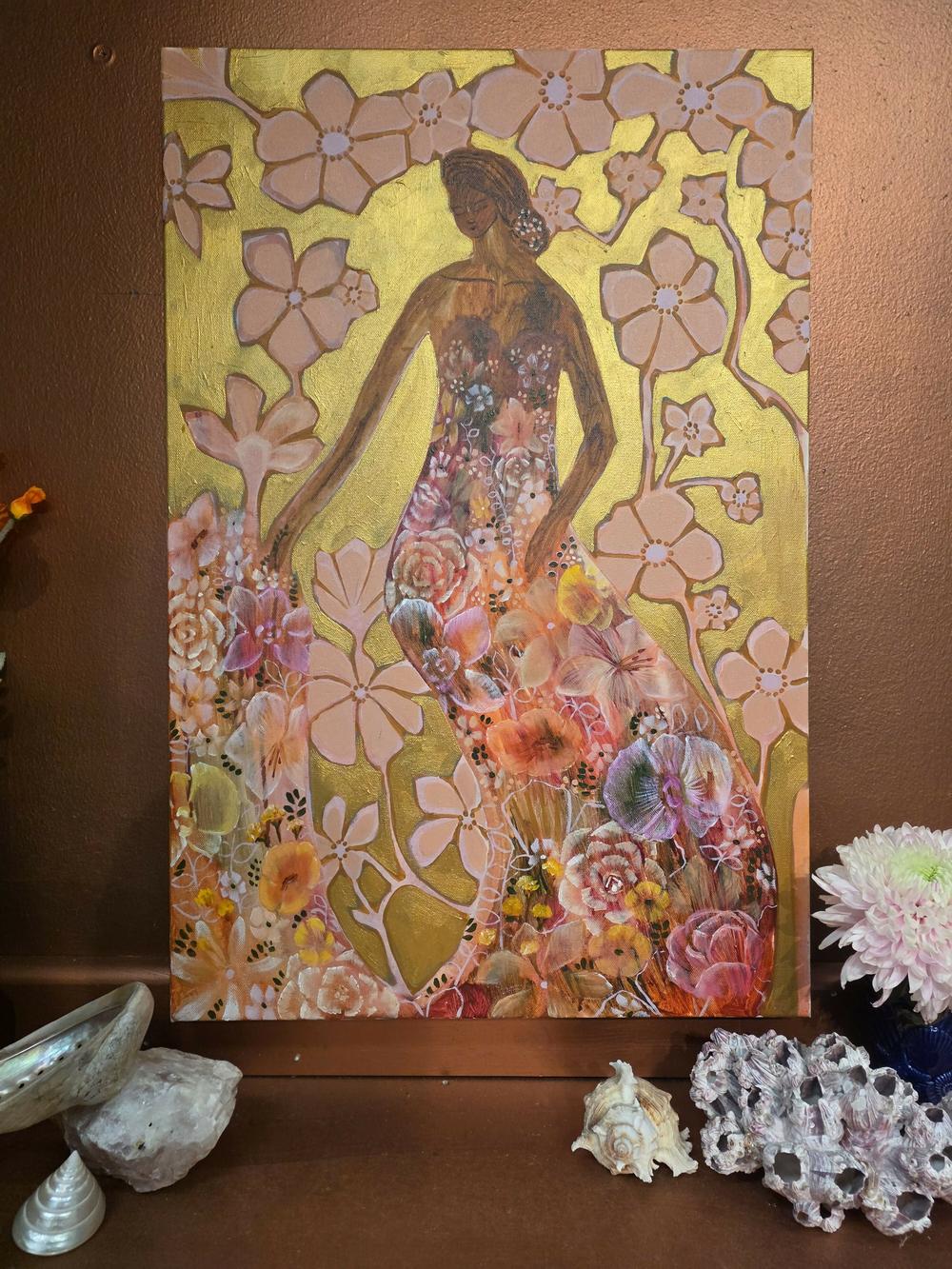 I choose to pour care , love and absolute devotion into my soul-by-Amanda Skye Original Art-original art-Gioia