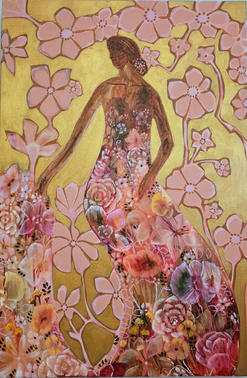 I choose to pour care , love and absolute devotion into my soul-by-Amanda Skye Original Art-original art-Gioia
