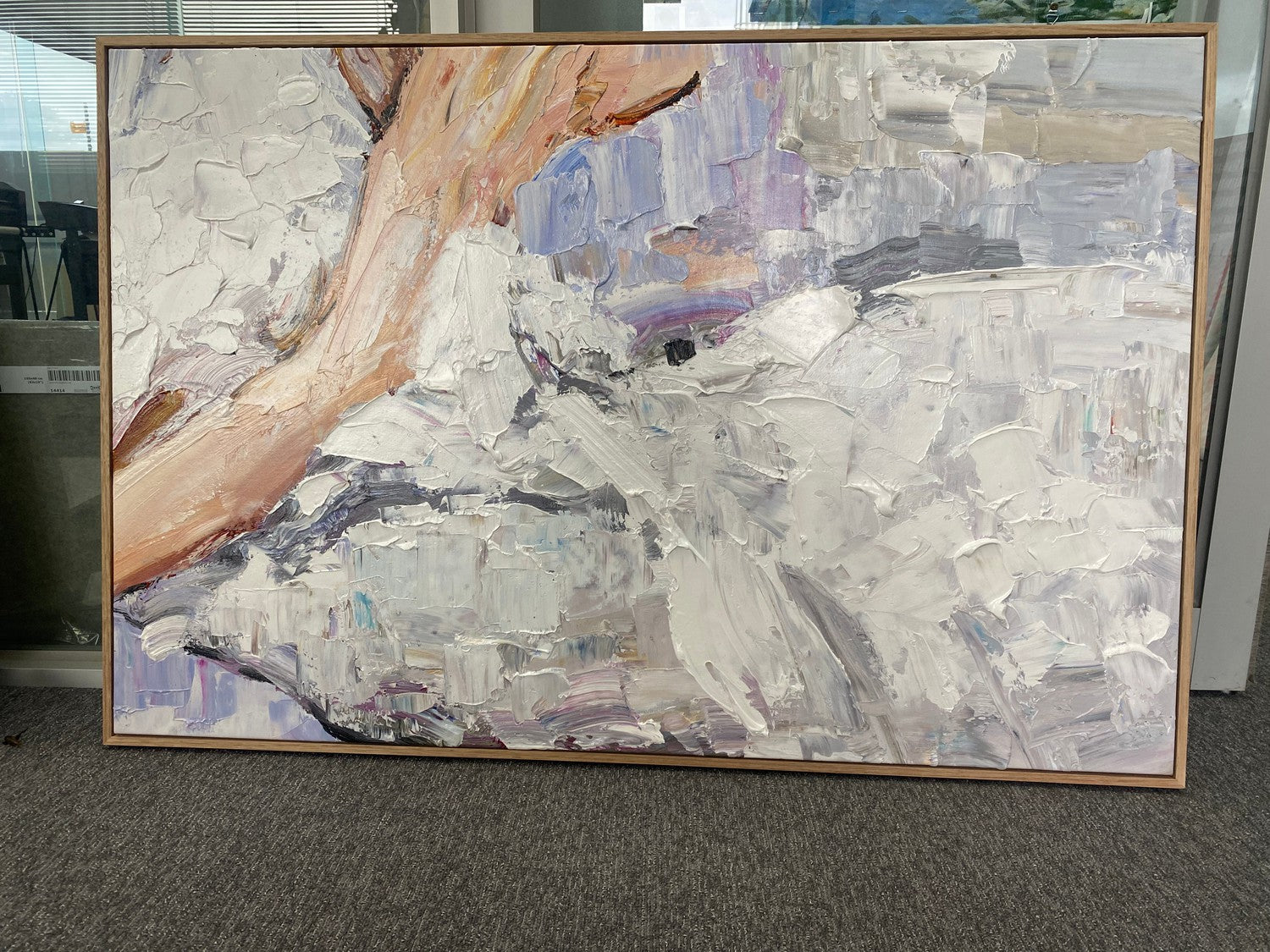 Lavender Moment , Hand-Painted Canvas, 80x120cm, Oak Framed