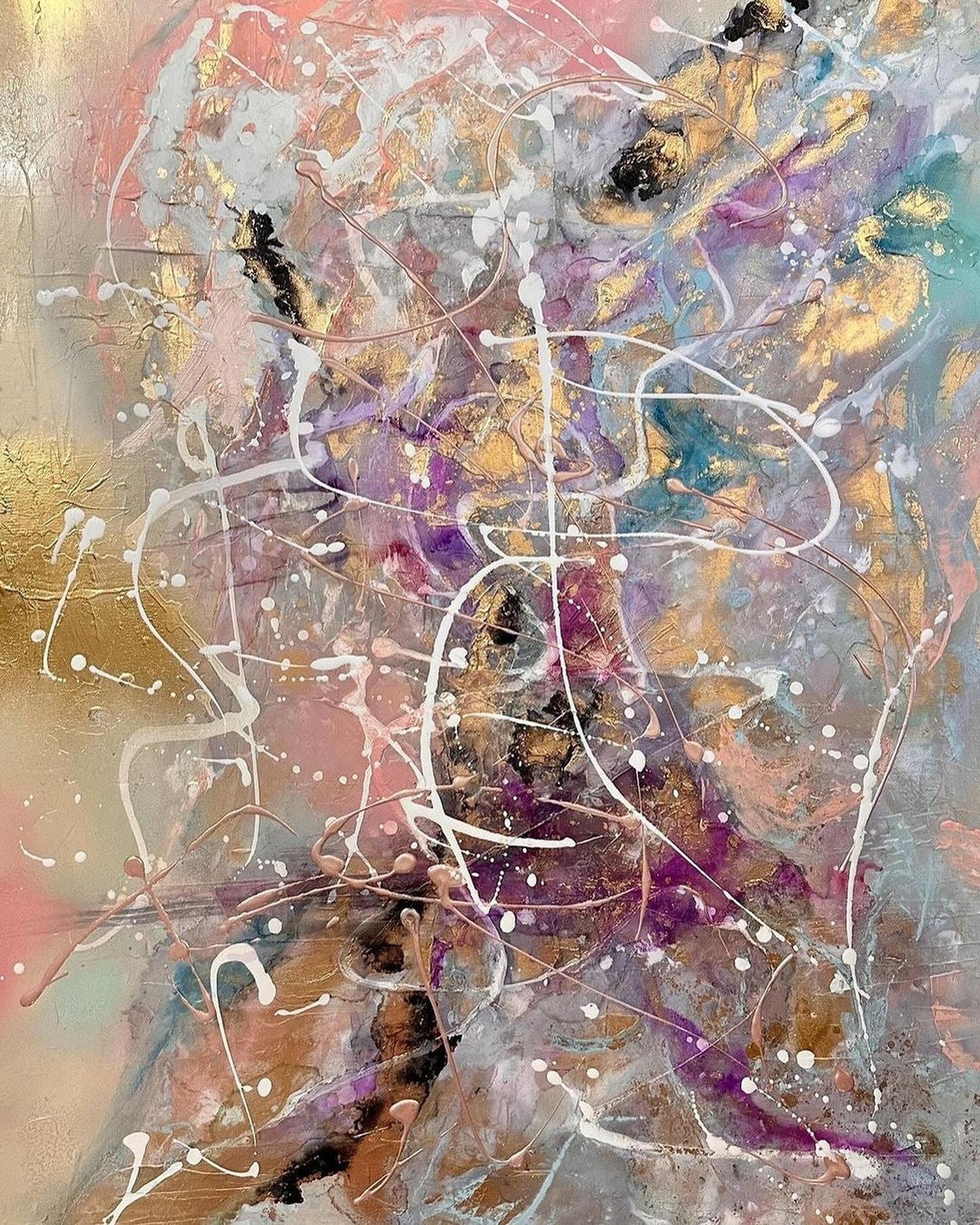 Celestial Symphony Mixed Media On Canvas 76X101.6Cm By Lori Burke Original Artwork