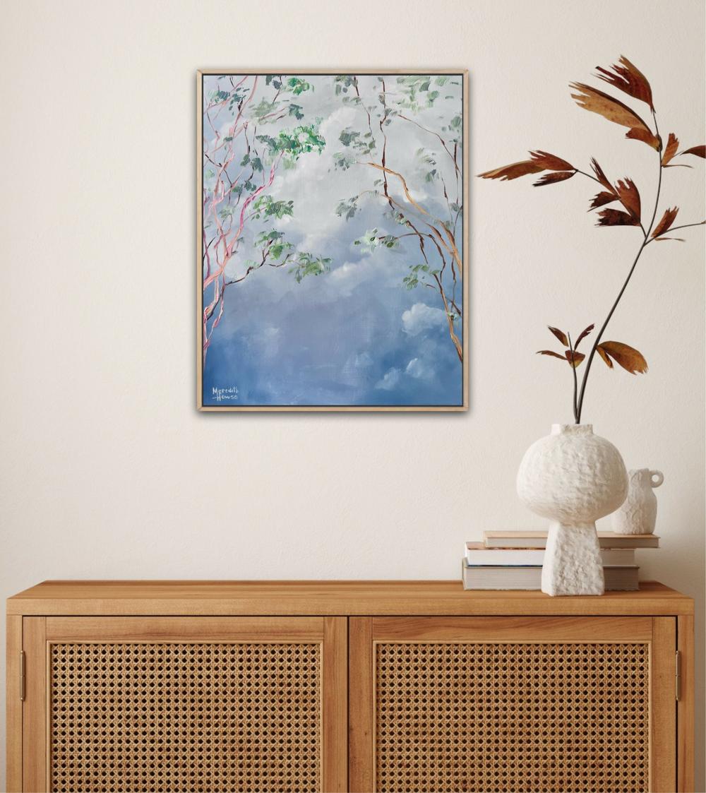Illumination Gum Tree Clouds , Original Artwork-by-Meredith Howse-original art-Gioia