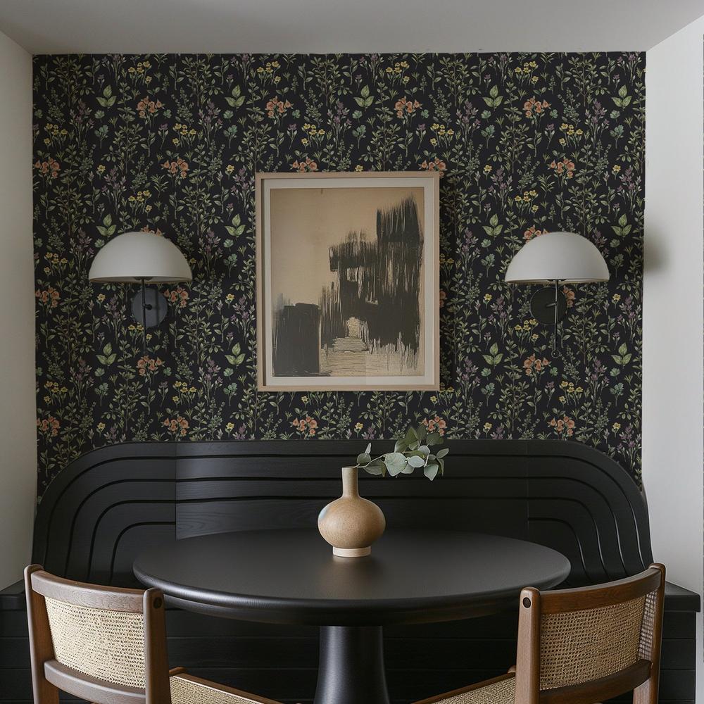Illustrated Garden Pattern IIB-wallpaper-eco-friendly-easy-removal-Leslie Trimbach-5