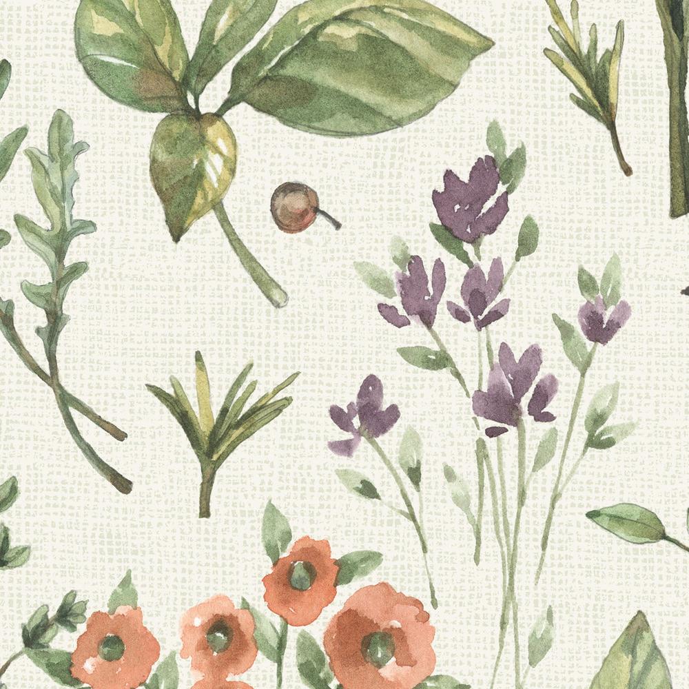 Illustrated Garden Pattern IIIA-wallpaper-eco-friendly-easy-removal-Leslie Trimbach-3