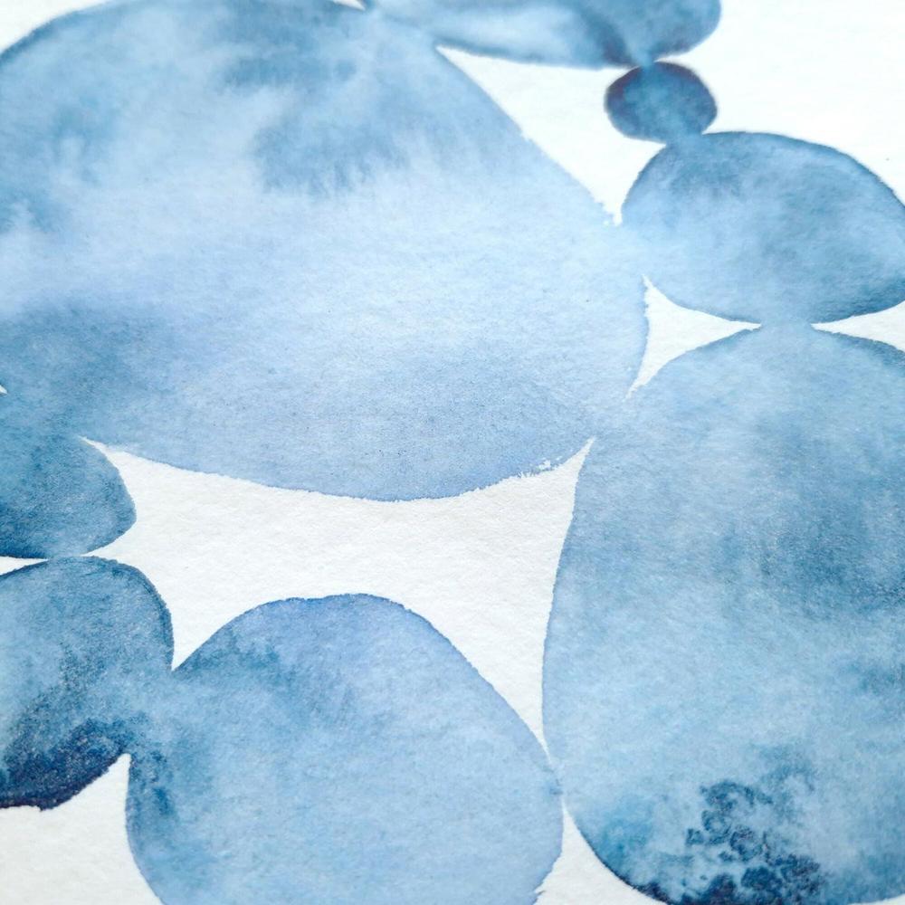 Indigo Water Stones 01 - Original Artwork-by-Danushka Abeygoda-original art-Gioia