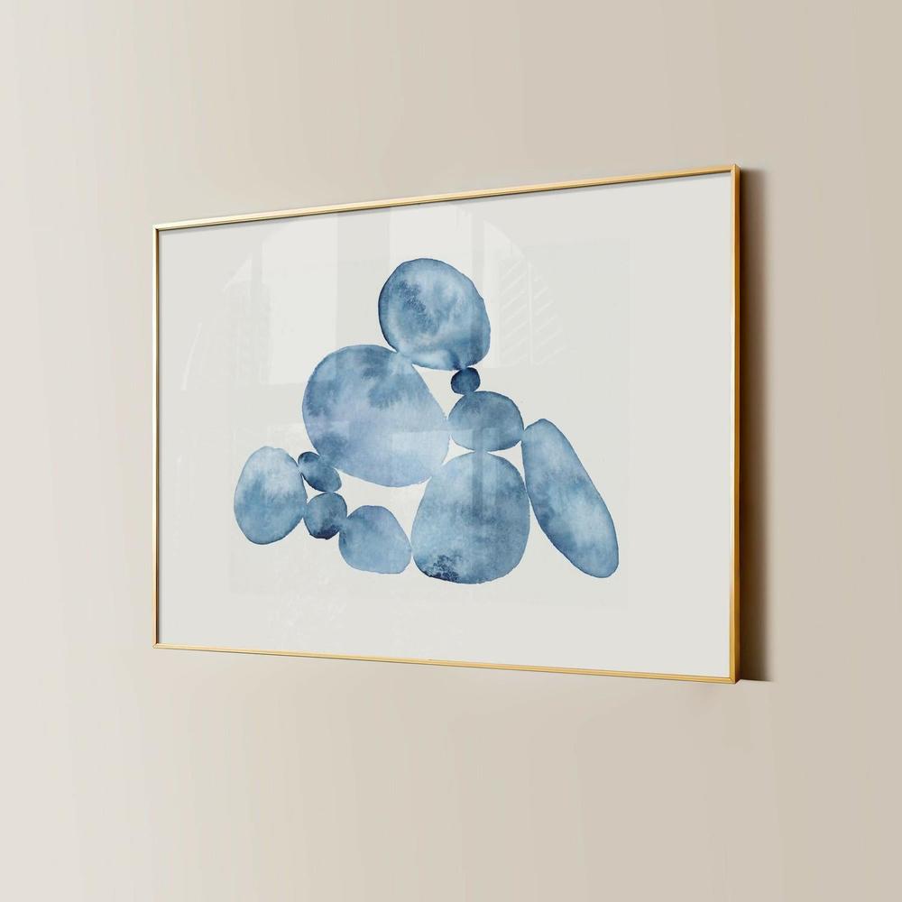 Indigo Water Stones 01 - Original Artwork-by-Danushka Abeygoda-original art-Gioia