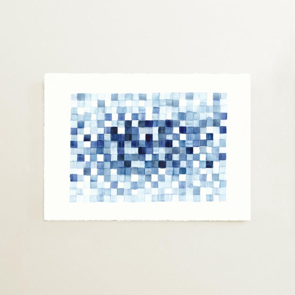 Indigo Water Woven 01 - Original Artwork-by-Danushka Abeygoda-original art-Gioia