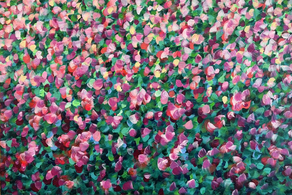 Jewel Garden, Original Hand-Painted Canvas By Katherine Spiller-by-Katherine Spiller-original art-Gioia