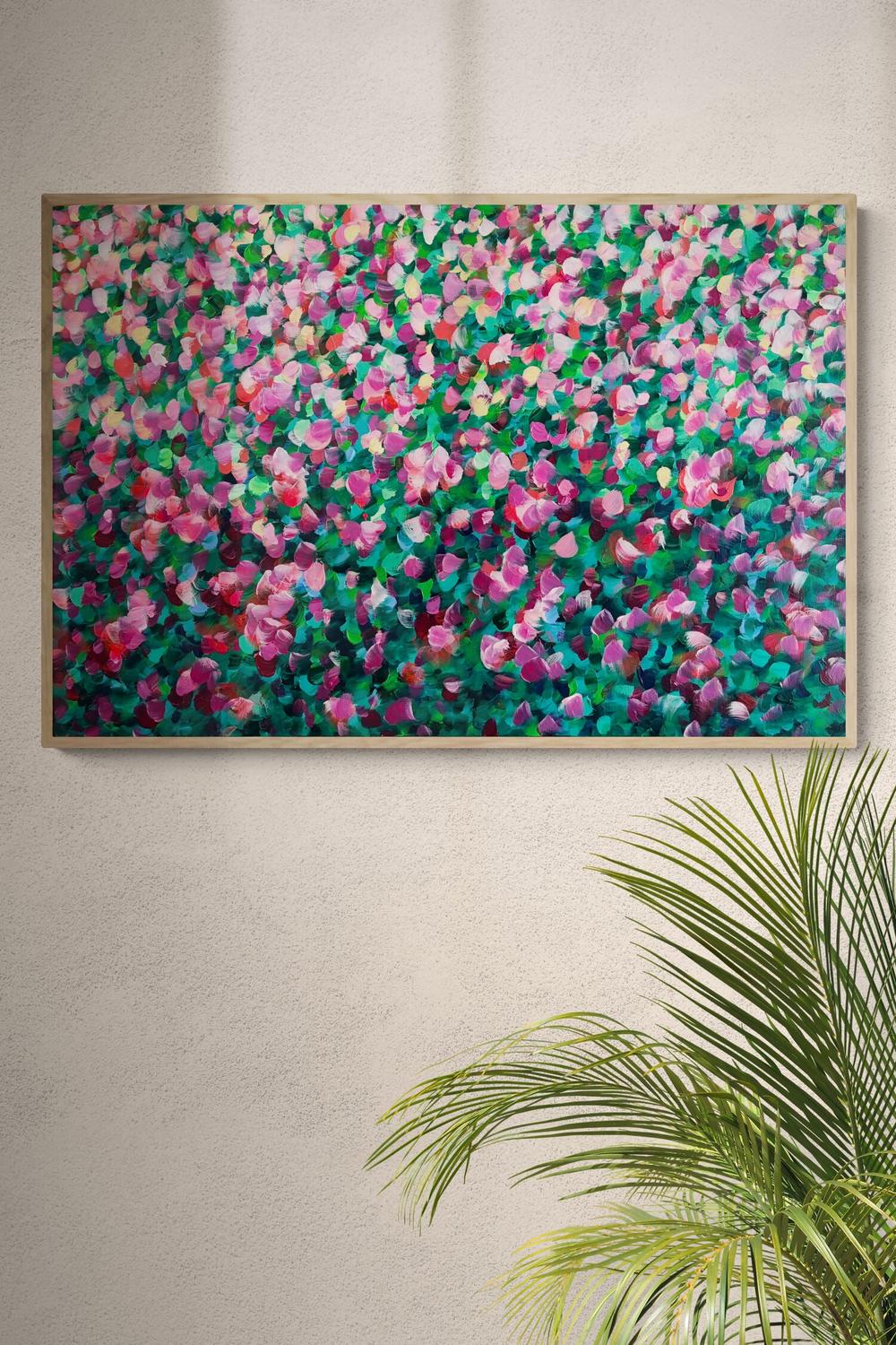 Jewel Garden, Original Hand-Painted Canvas By Katherine Spiller-by-Katherine Spiller-original art-Gioia