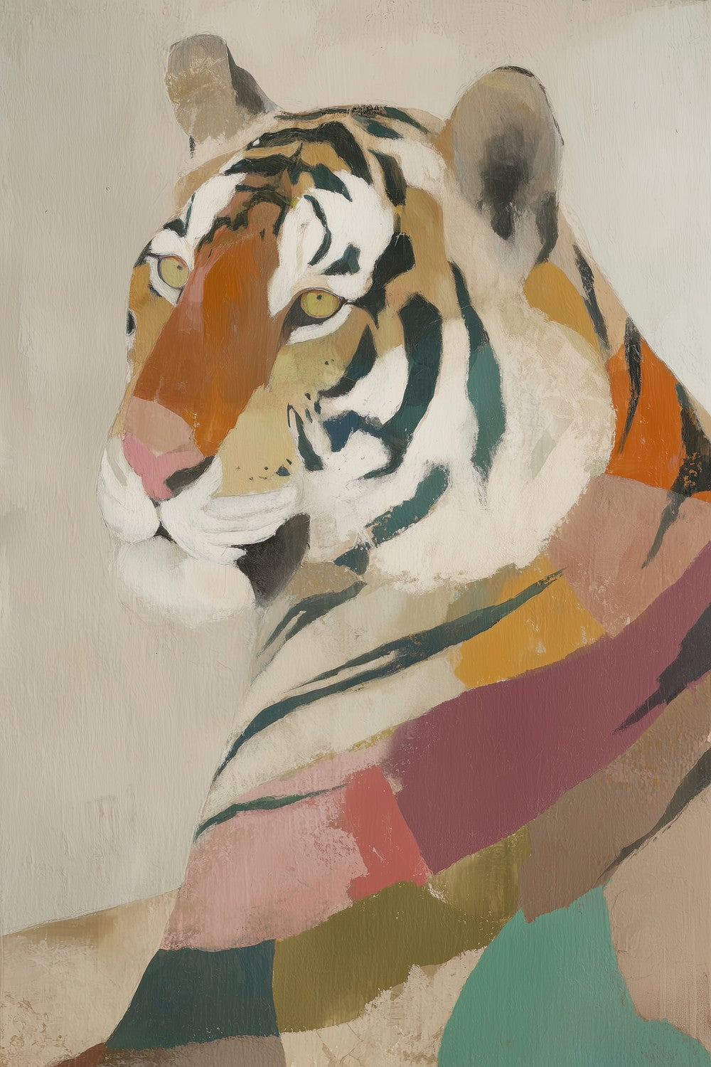 Tiger Portrait in Profile