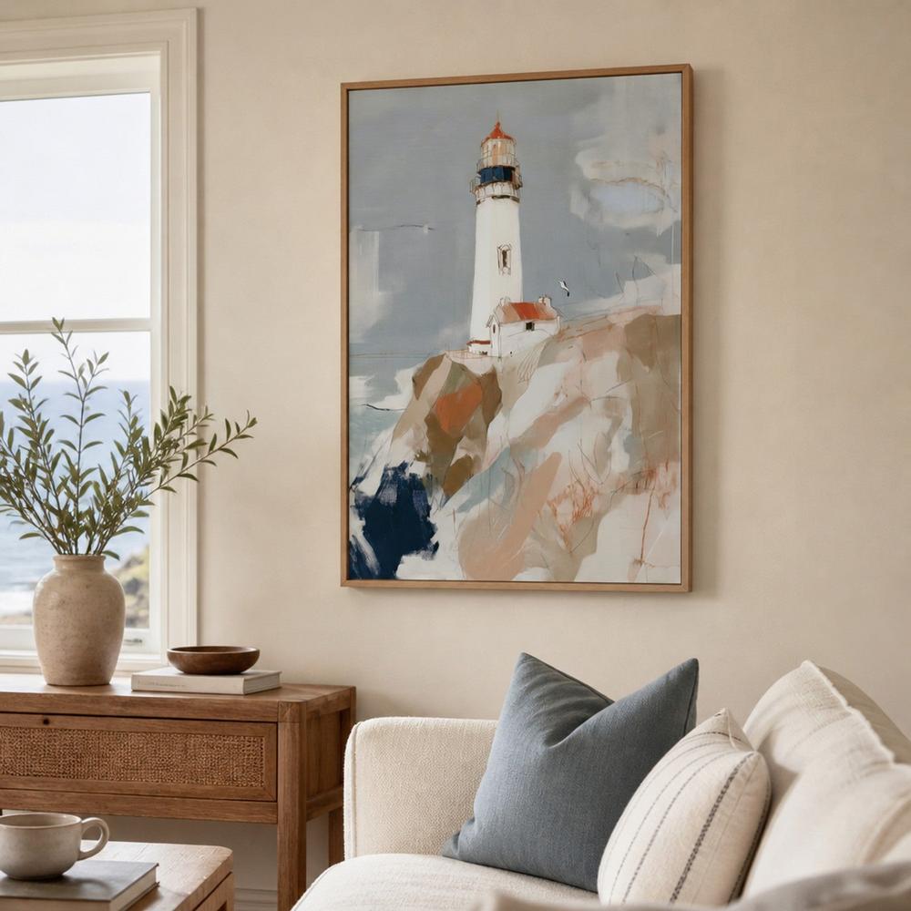 Lighthouse on Rocky Cliffs