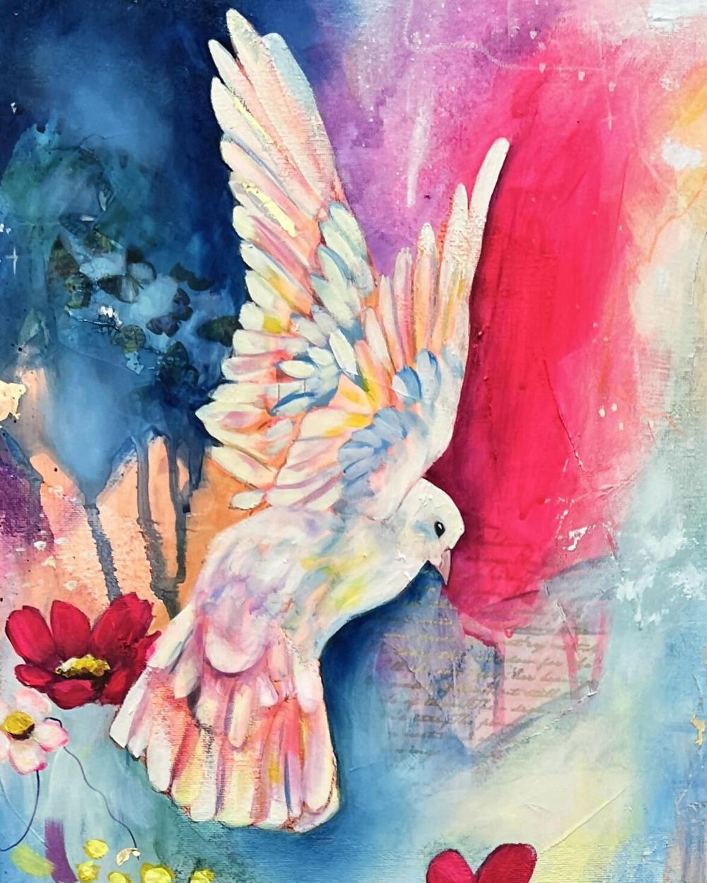 Joy Reborn, Original Hand-Painted Canvas By Emily Birdsey-by-Emily Birdsey-original art-Gioia