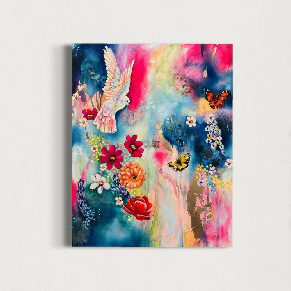 Joy Reborn, Original Hand-Painted Canvas By Emily Birdsey-by-Emily Birdsey-original art-Gioia