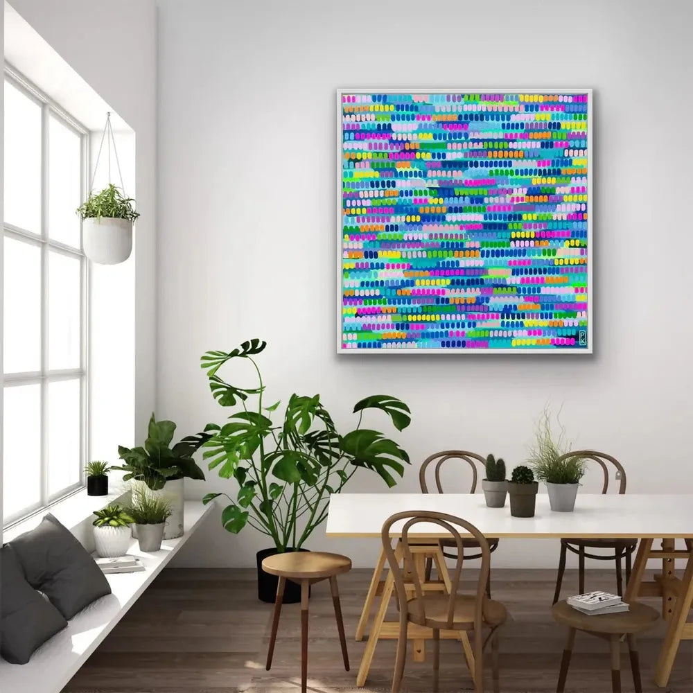 Jumbo Jelly Beans, Acrylic on Canvas, 101x101cm, By Poppy Key , Original Artwork-by-Poppy Key-original art-Gioia