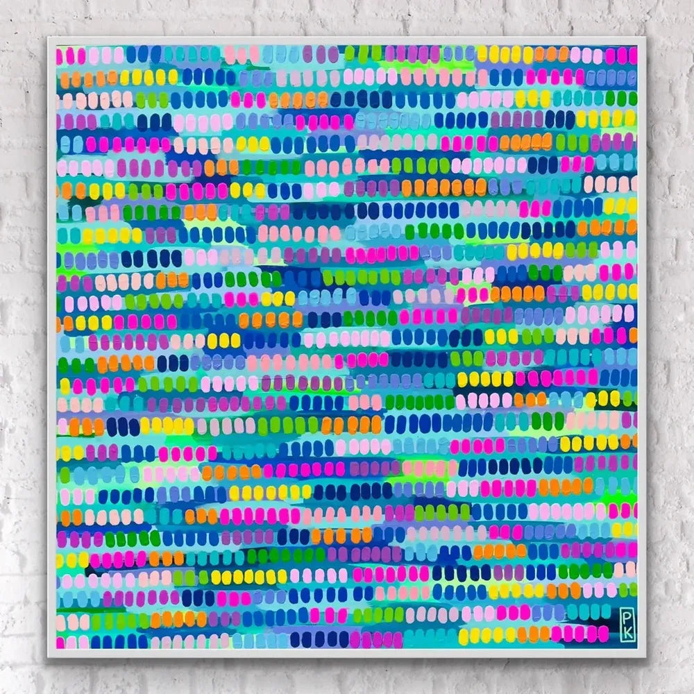 Jumbo Jelly Beans, Acrylic on Canvas, 101x101cm, By Poppy Key , Original Artwork-by-Poppy Key-original art-Gioia