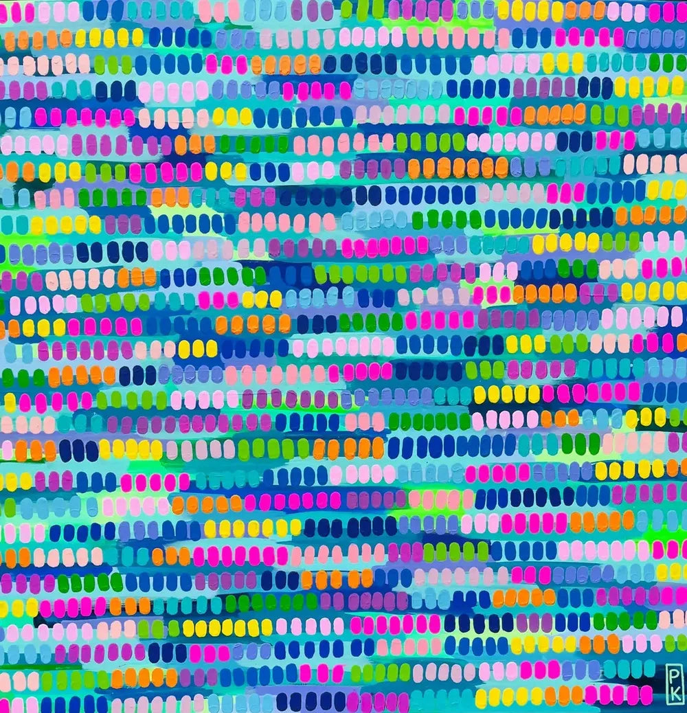 Jumbo Jelly Beans, Acrylic on Canvas, 101x101cm, By Poppy Key , Original Artwork-by-Poppy Key-original art-Gioia