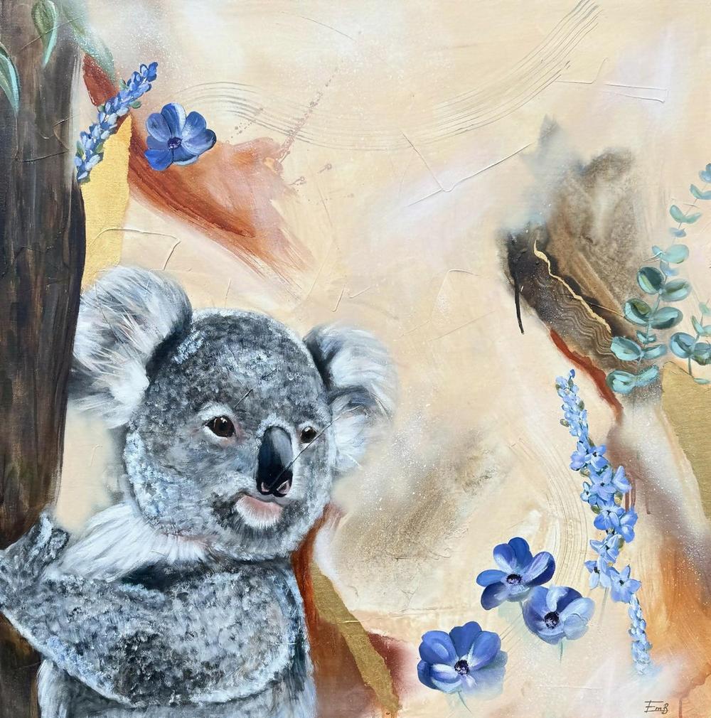 Koala's Sanctuary, Original Hand-Painted Canvas Emily Birdsey-by-Emily Birdsey-original art-Gioia