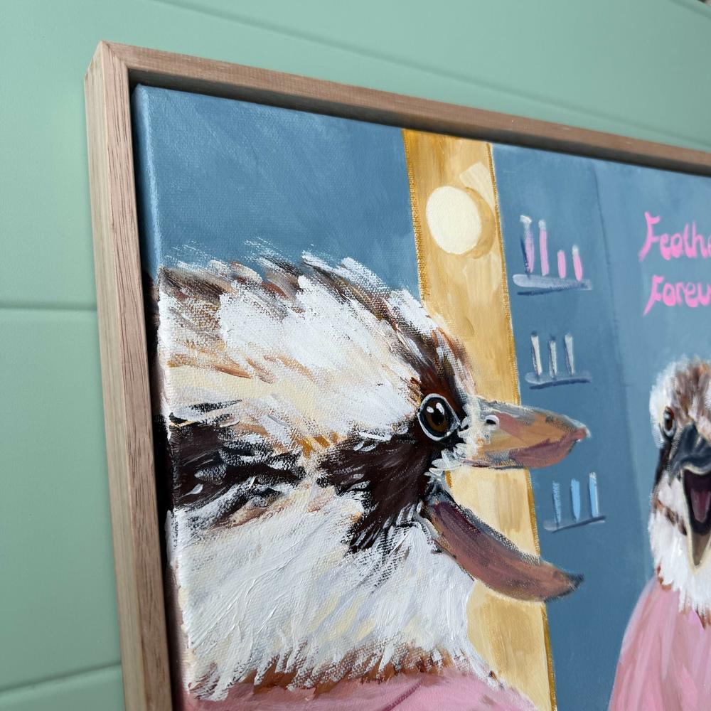 Kookaburra Featherdresser-by-Meredith Howse-original art-Gioia