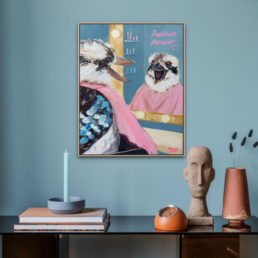 Kookaburra Featherdresser-by-Meredith Howse-original art-Gioia