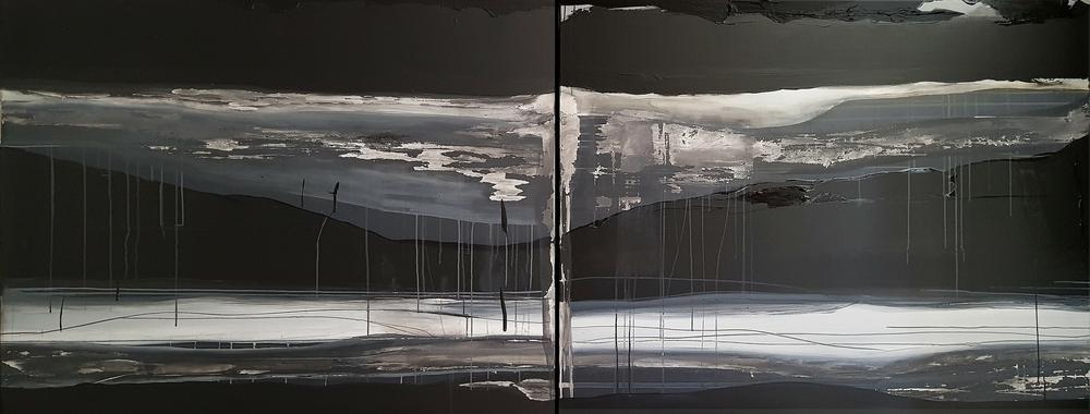 Landscape No 1 - Diptych-by-Emilie Heurtevent Original Artwork-original art-Gioia