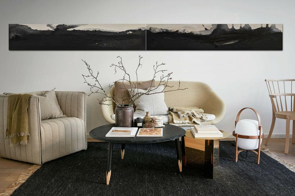 Landscape No 19 - Diptych , Original Artwork-by-Emilie Heurtevent Original Artwork-original art-Gioia