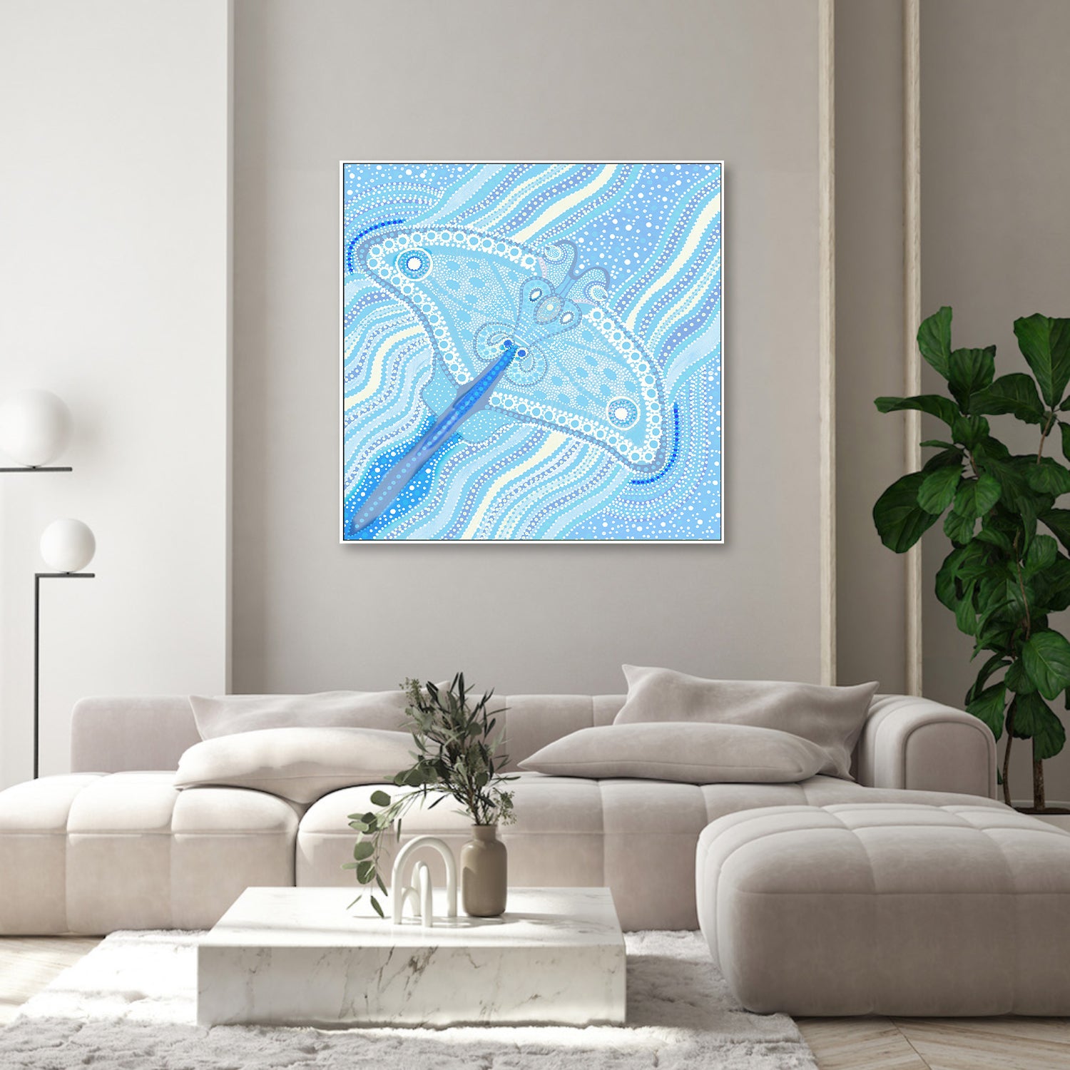 Biluun's Journey Blue , By Tahni Derbin