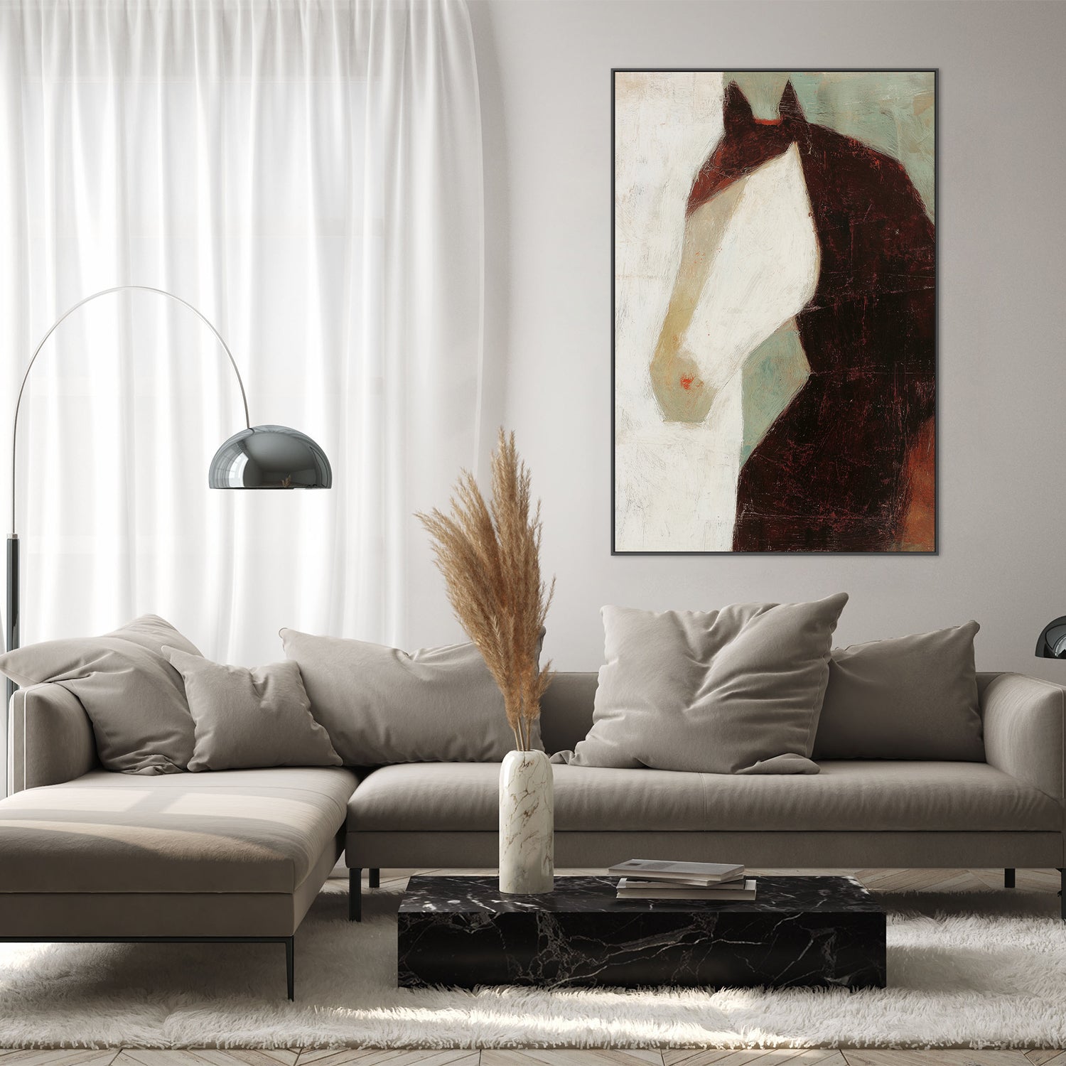 Minimalist Horse Portrait