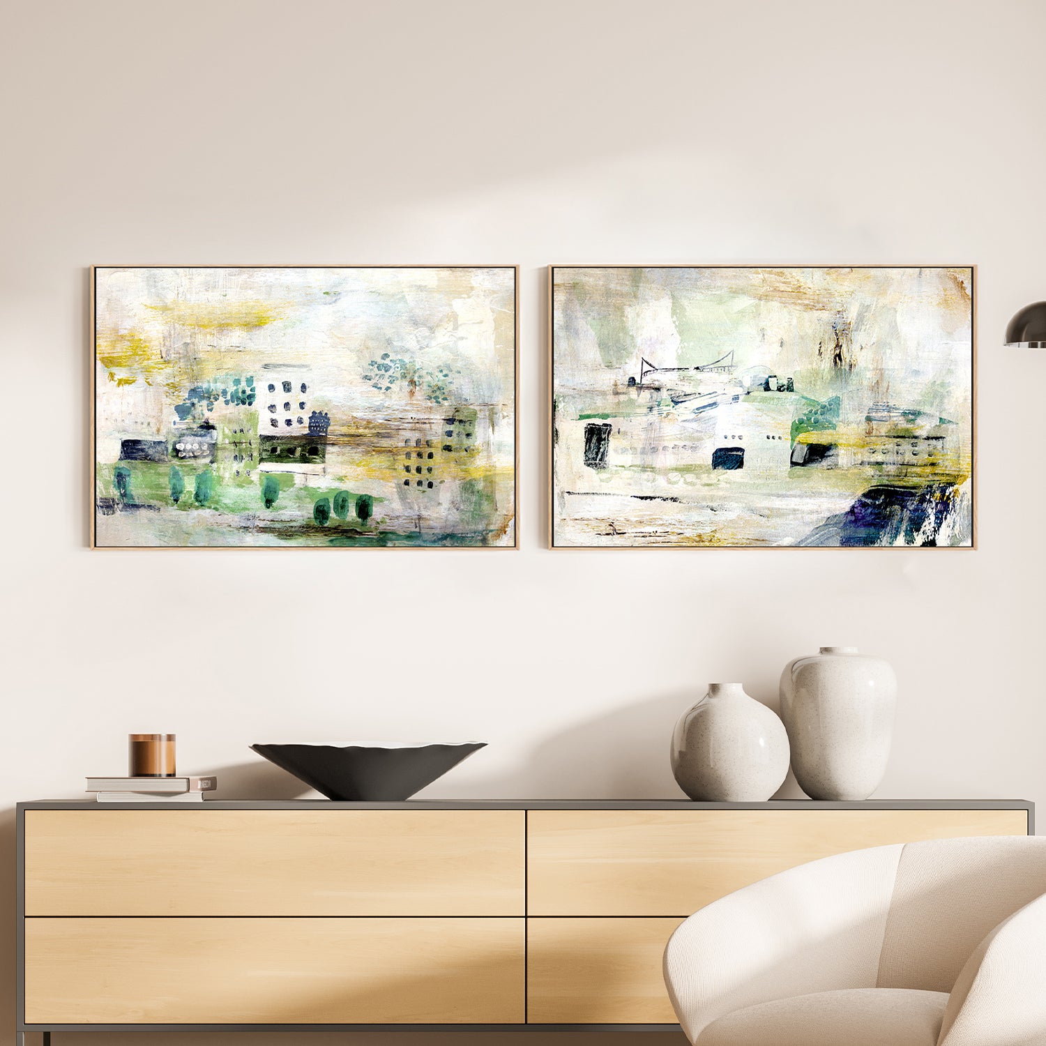 Little City, Style A & B, Set Of 2