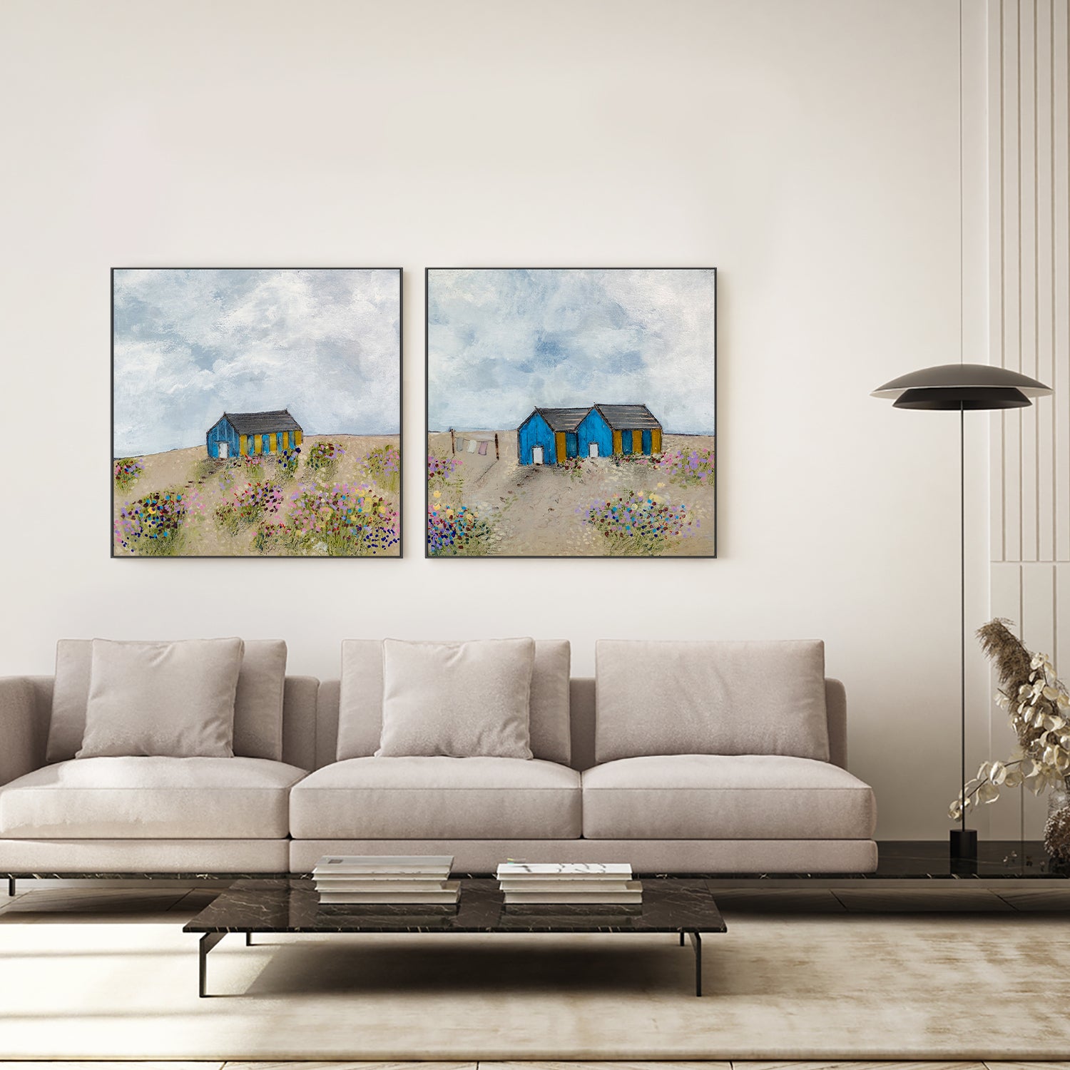 Coastal Dunes, Style A & B, Set Of 2