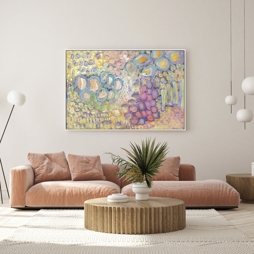 Pastel Garden , Hand-Painted Canvas