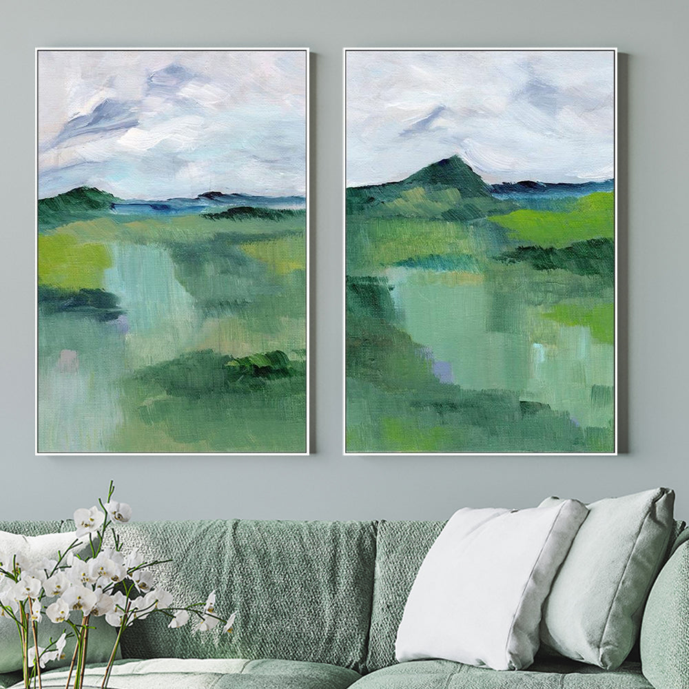 Green, Style A & B, Set Of 2