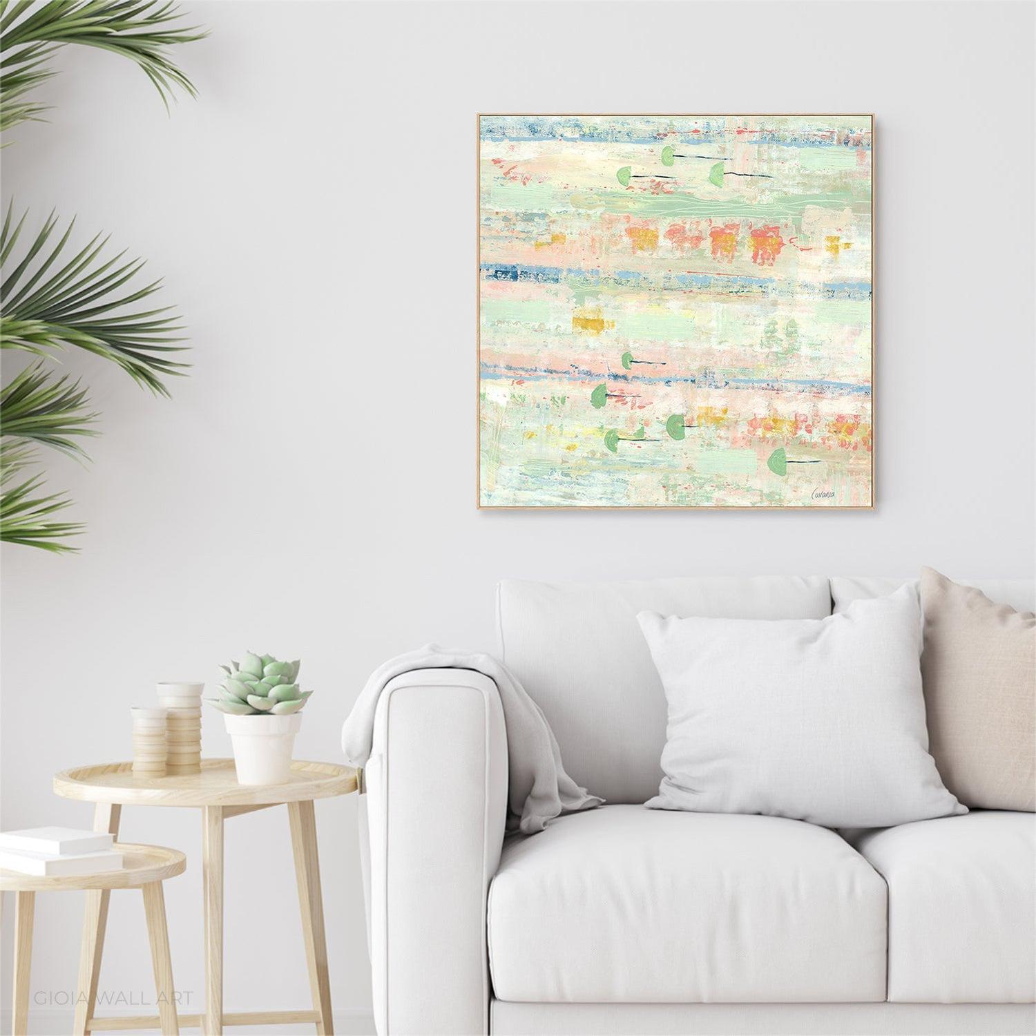 Fish In Lanes - Laps At The Lily Pond Acrylic On Canvas 90 X Cm By Karen Cavania Original Artwork