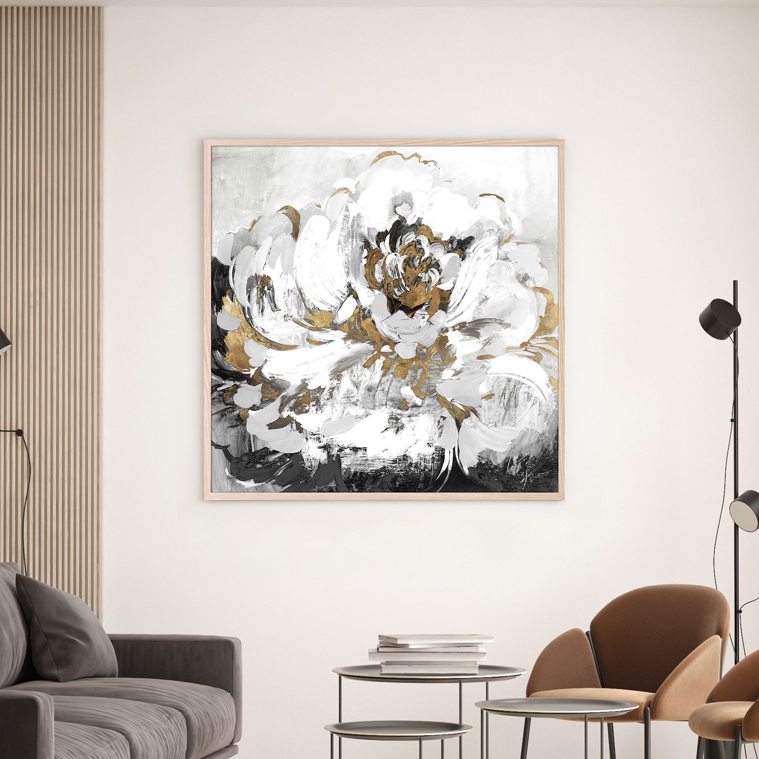 Golden Black Floral