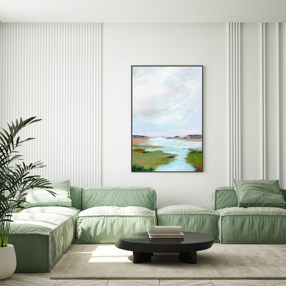 Evergreen Horizons, Hand-Painted Canvas
