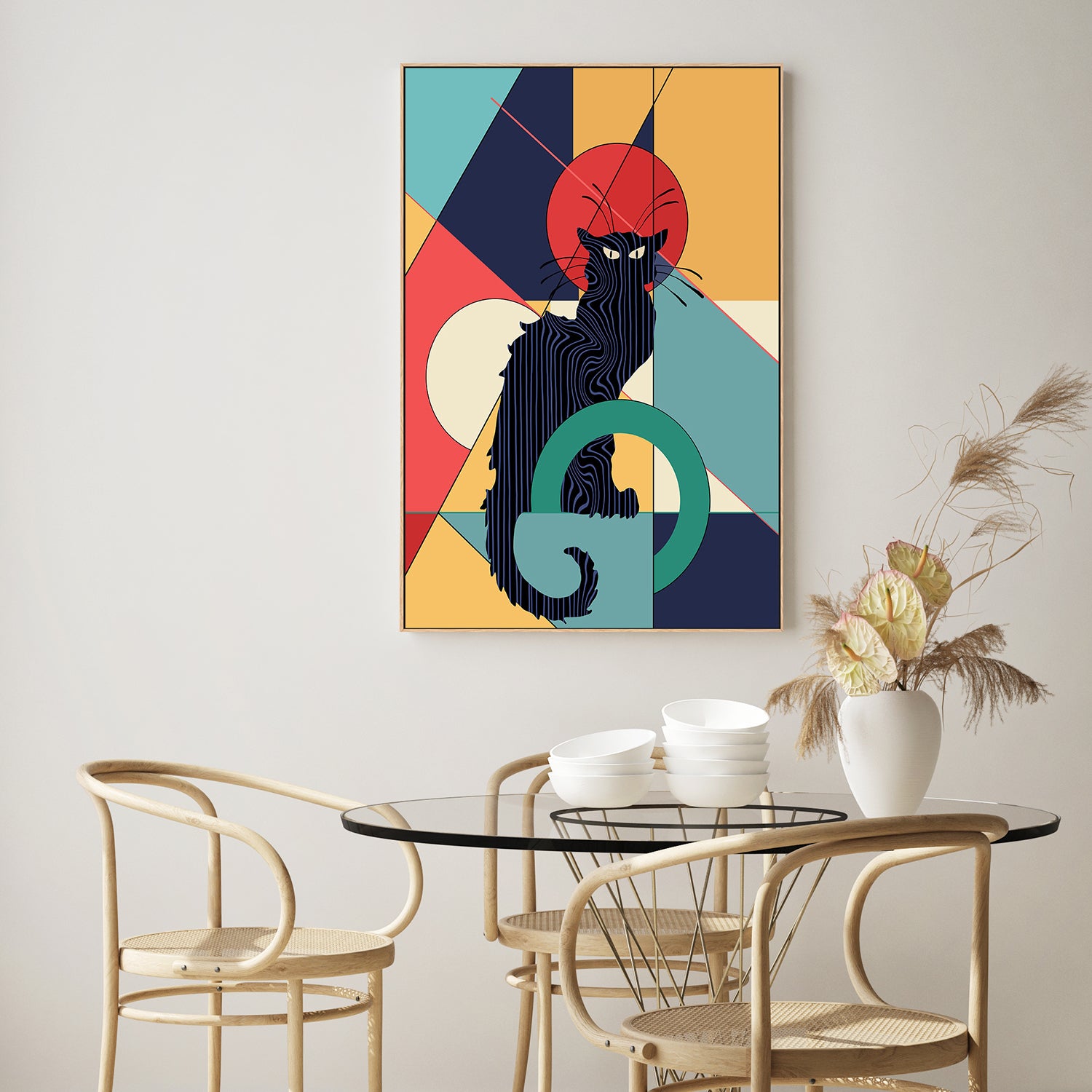 Geometric Black Cat