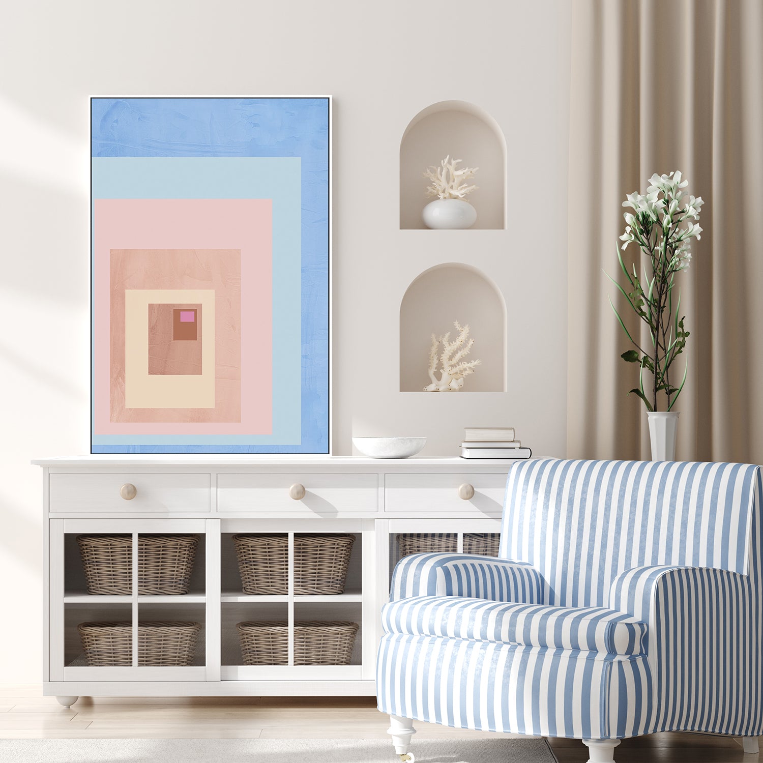 Pink Block Colour, Style A