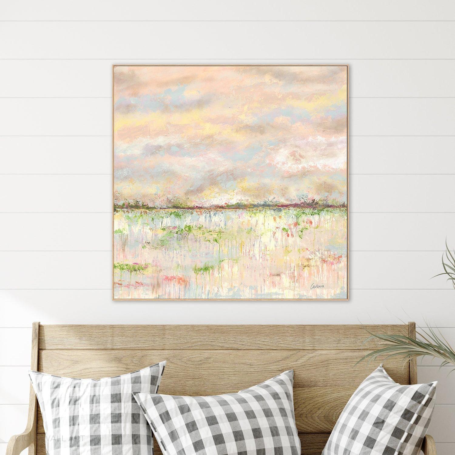 Blushing Paddock Acrylic On Canvas 90 X Cm By Karen Cavania Original Artwork