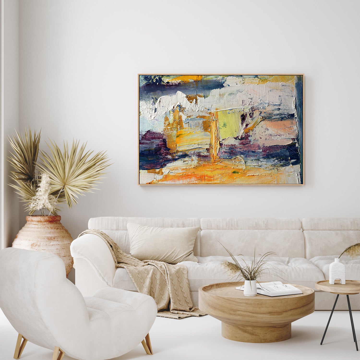 Safron Blend , Hand-Painted Canvas