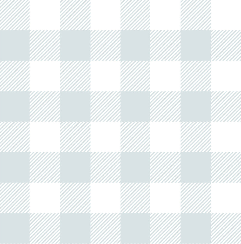 Light Blue Gingham Wallpaper