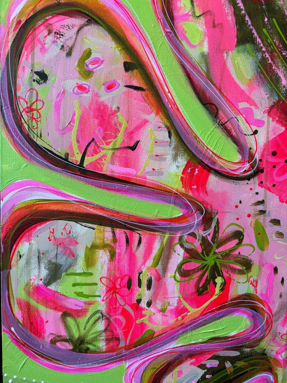 Lime Splice-by-Lindy Farley-original art-Gioia