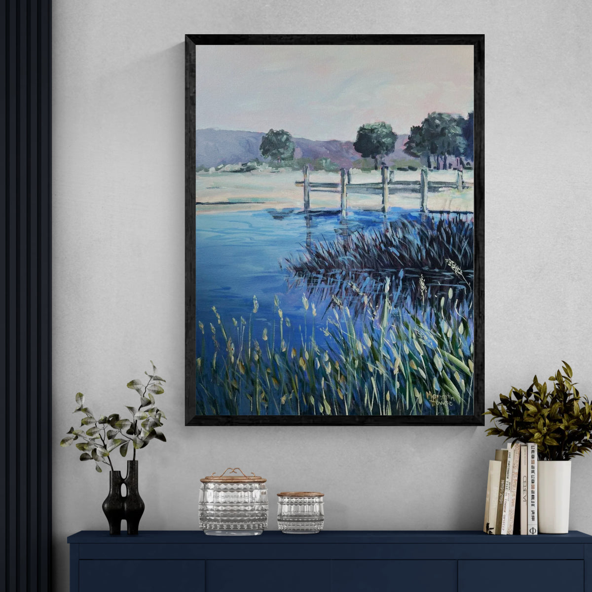 Romantic Blue Mudgee Moments. Original hand-painted artwork by Meredith Howse.