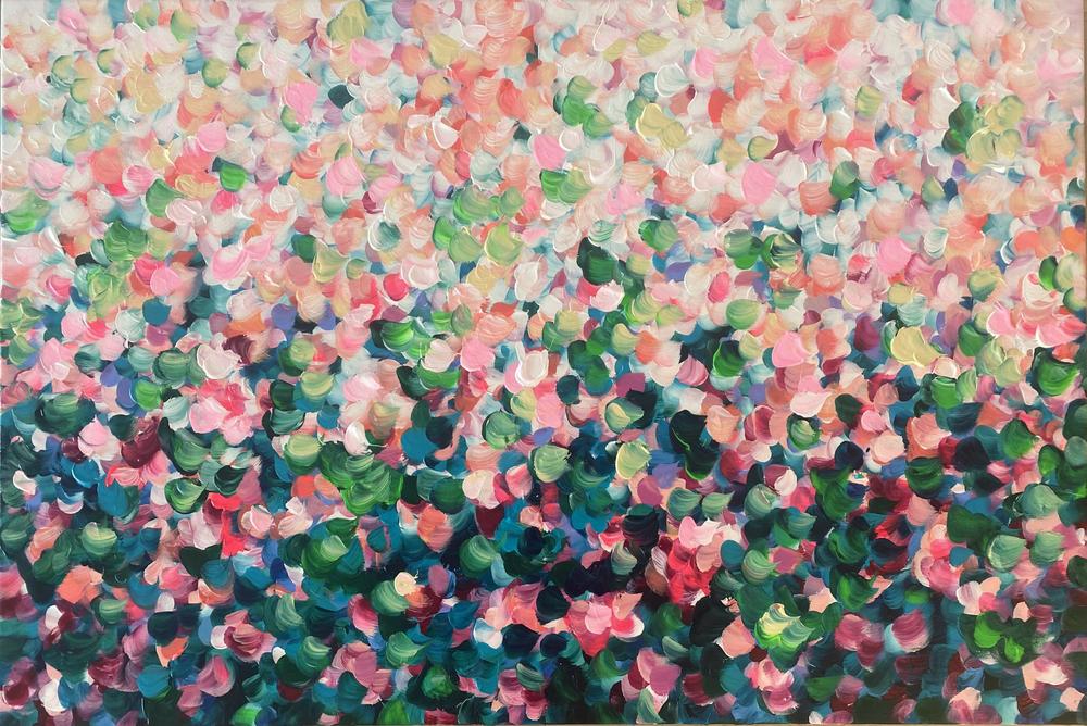 Love Blooms, Original Hand-Painted Canvas By Katherine Spiller-by-Katherine Spiller-original art-Gioia
