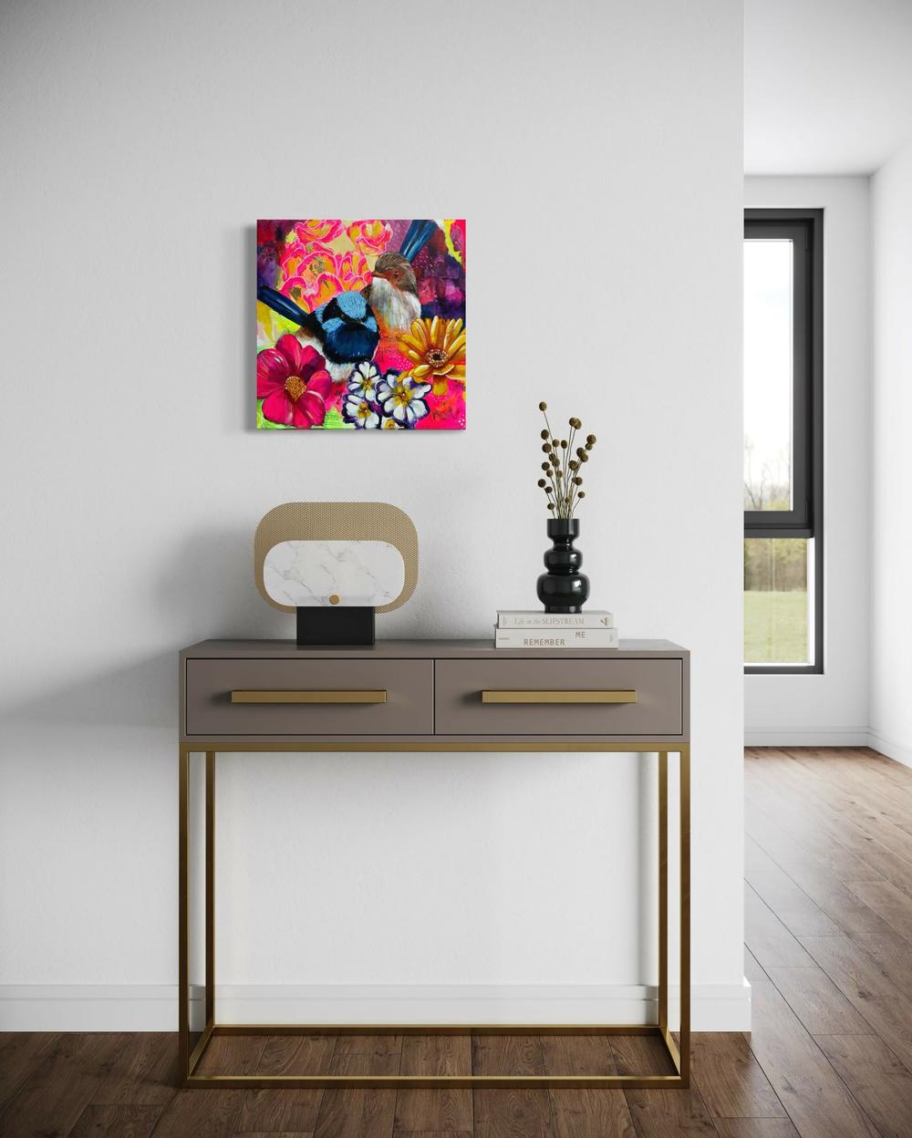 Love in Bloom , Original Artwork-by-Emily Birdsey Fine Art-original art-Gioia