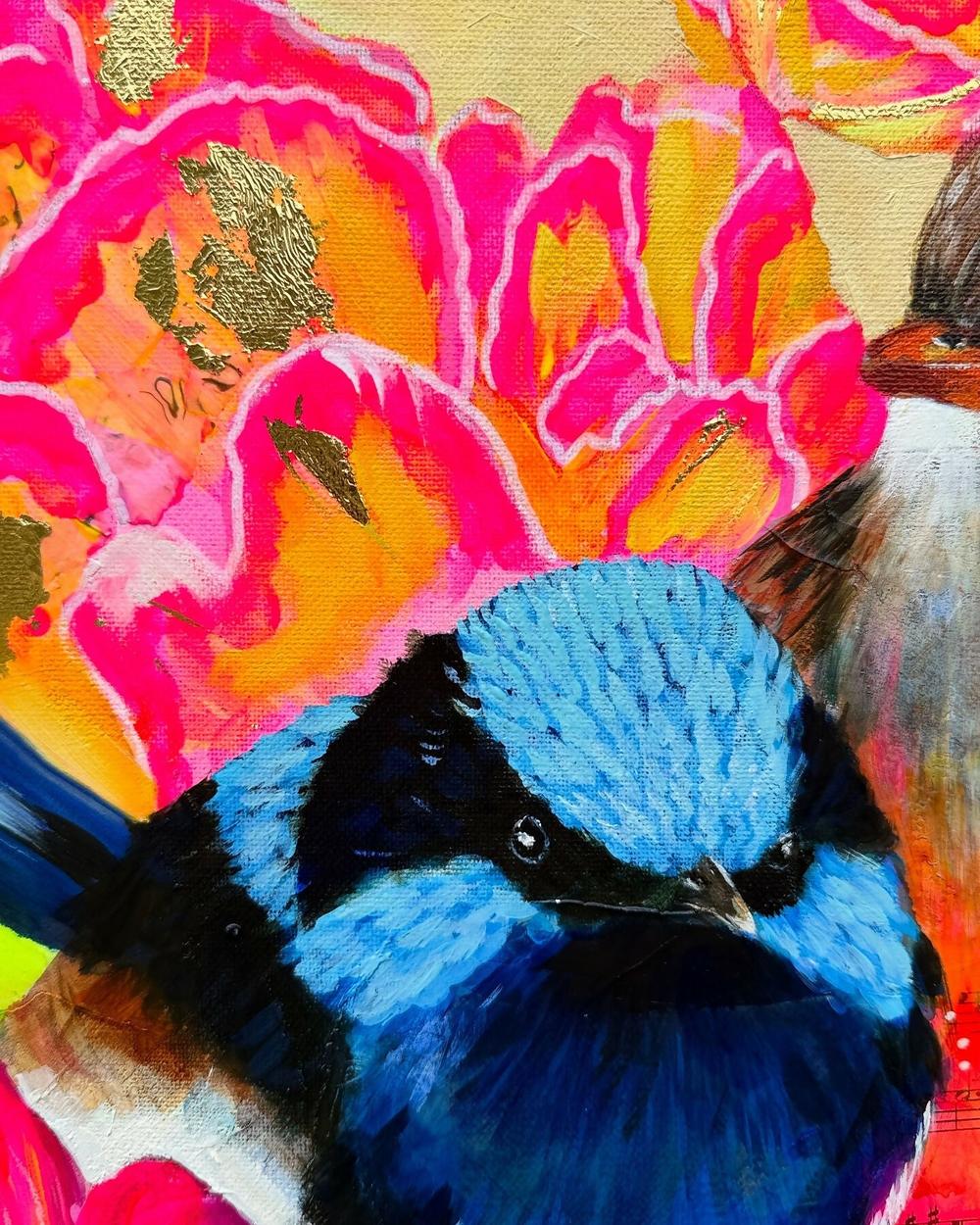 Love in Bloom , Original Artwork-by-Emily Birdsey Fine Art-original art-Gioia