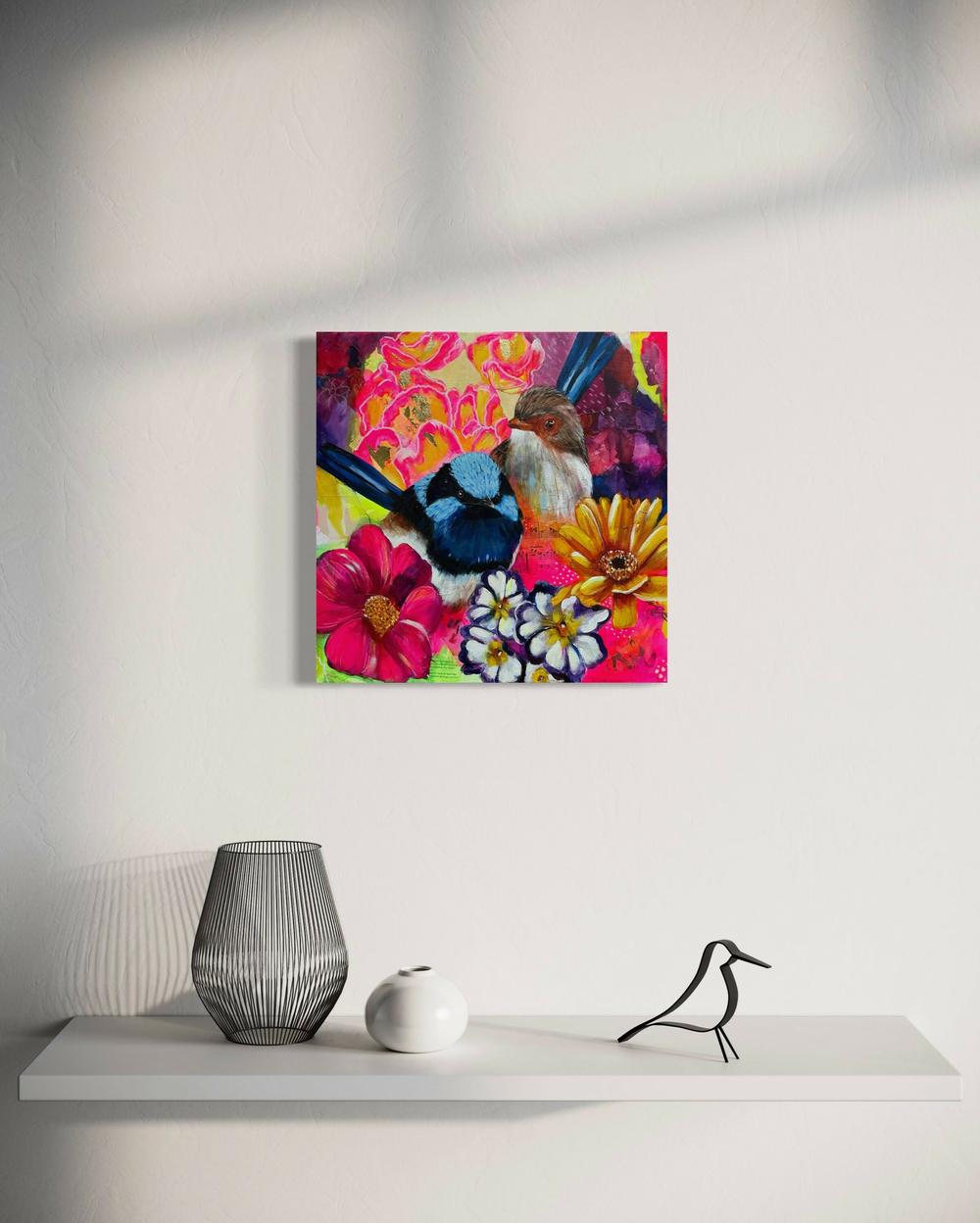 Love in Bloom , Original Artwork-by-Emily Birdsey Fine Art-original art-Gioia