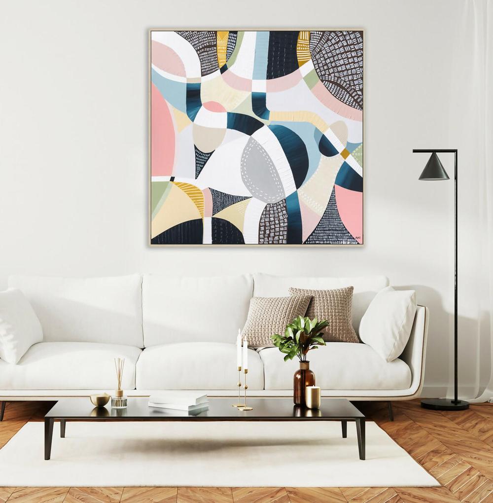 MCG Aerial, Original Hand-Painted Canvas By Ani Ipradjian-by-Ani Ipradjian-original art-Gioia