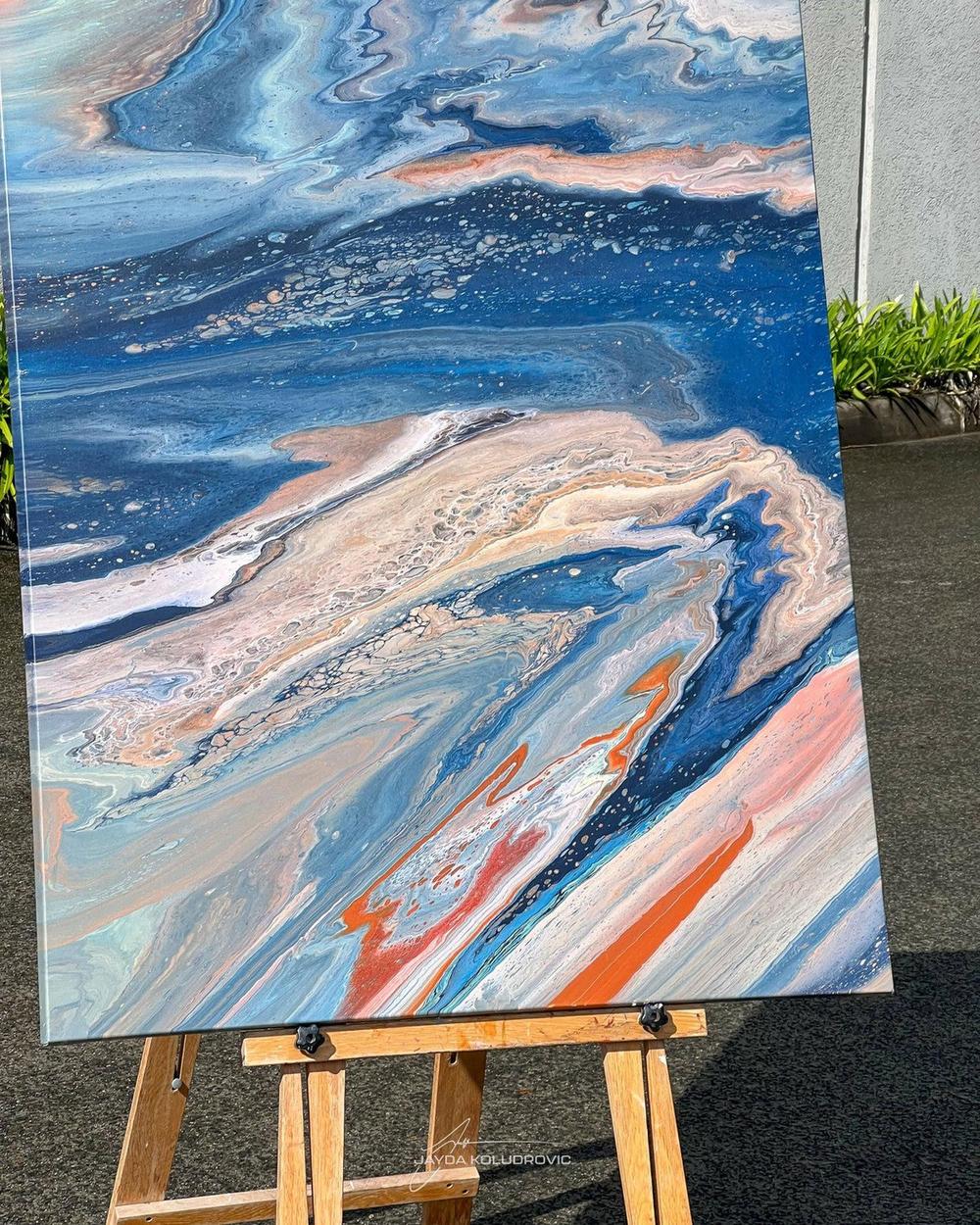 MOONSTONE, Original Hand-Painted Canvas , By Jayda Koludrovic-by-Jayda Koludrovic-original art-Gioia