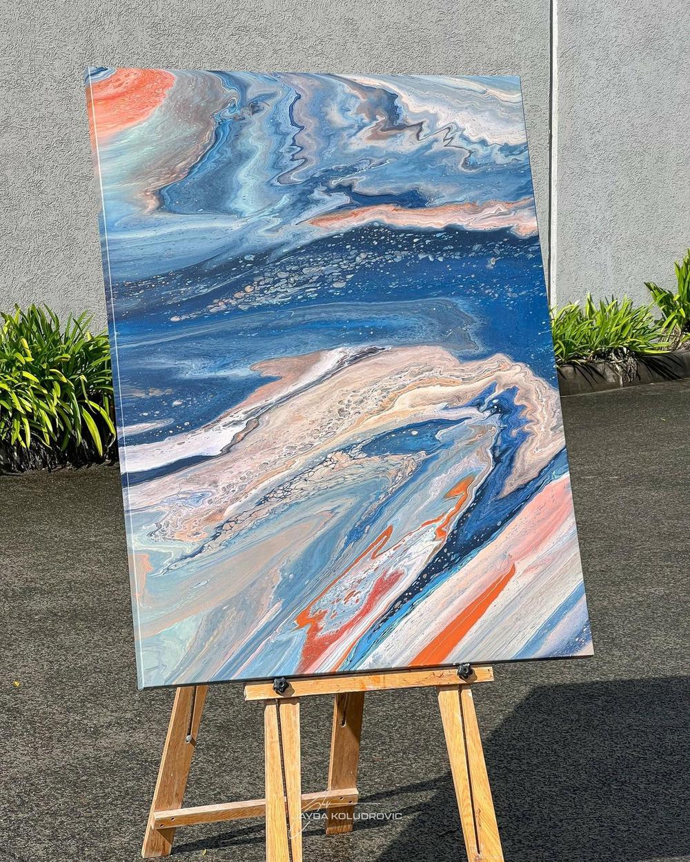 MOONSTONE, Original Hand-Painted Canvas , By Jayda Koludrovic-by-Jayda Koludrovic-original art-Gioia