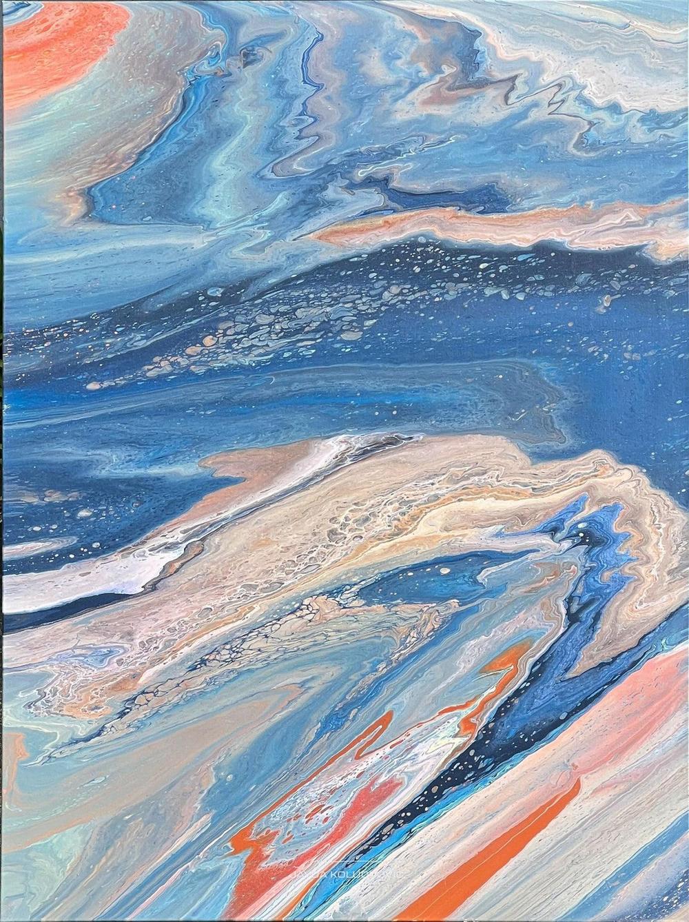 MOONSTONE, Original Hand-Painted Canvas , By Jayda Koludrovic-by-Jayda Koludrovic-original art-Gioia